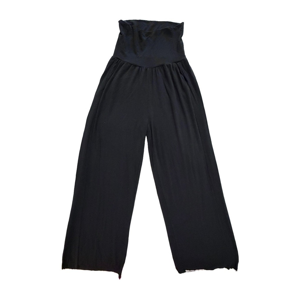 Quince Black Cozy Soft French Terry Modal Wide Leg Pull On Lounge Pants - S